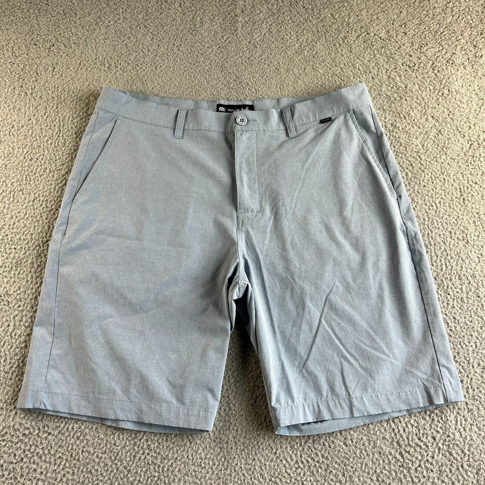 NEW Travis Matthew Shorts Mens 38 Blue Chino Golf Hybrid Outdoor Beach Modern